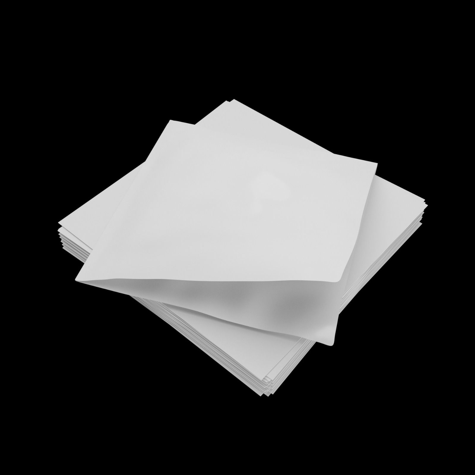  Colțare fast-food albe – MDPE virgin – 30 microni - 190×190 mm