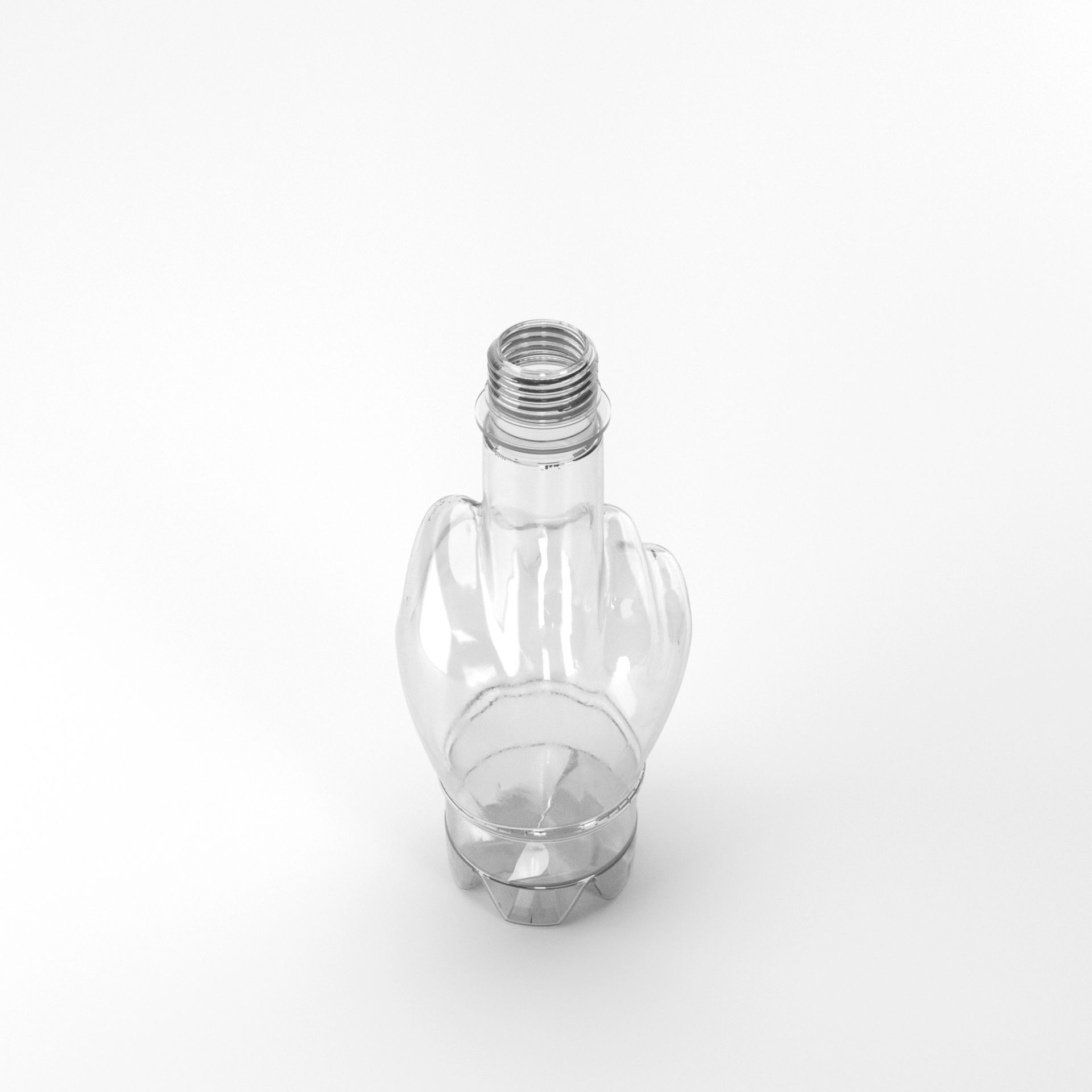 Flacon PET 370 ml Transparent – 30 grame – Filet 28mm – Fara Capac