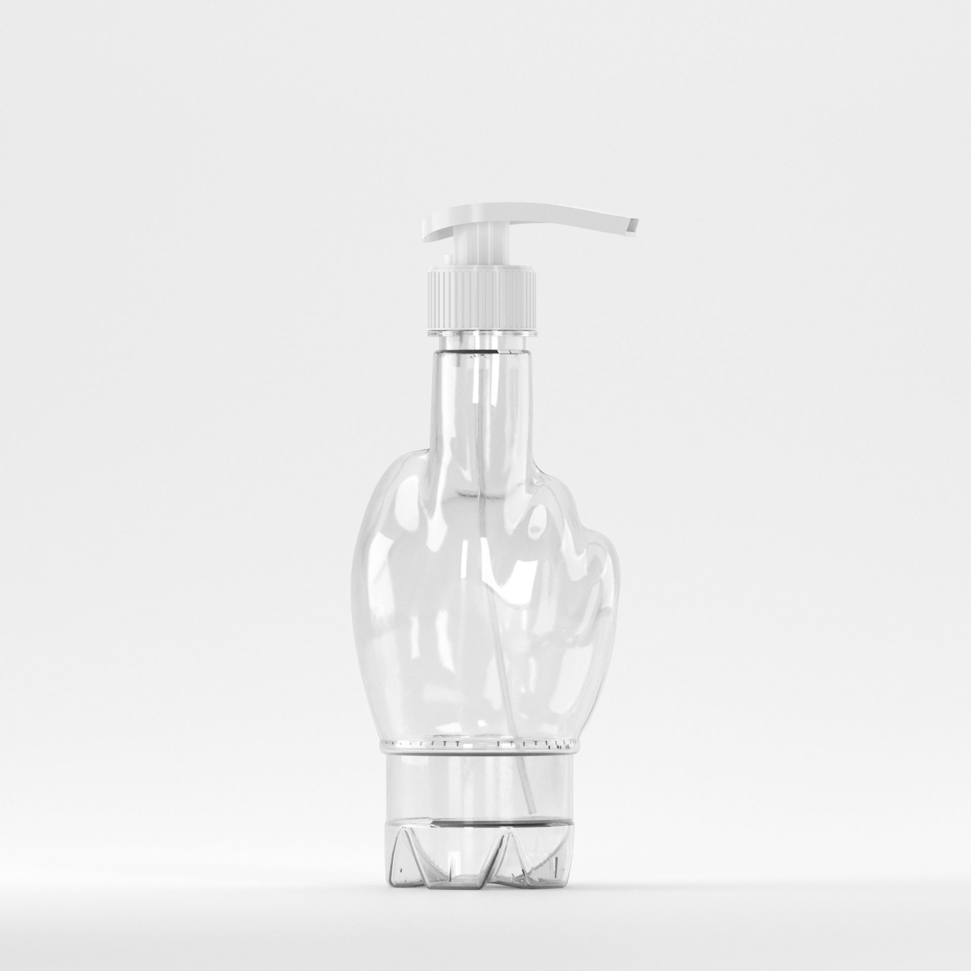  Flacon PET 370 ml Transparent – 30 grame – Filet 28mm – cu Pompiță Albă